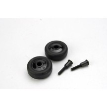 Traxxas Wheels (4) axles (2) for maxx wheelie bar TRX4976