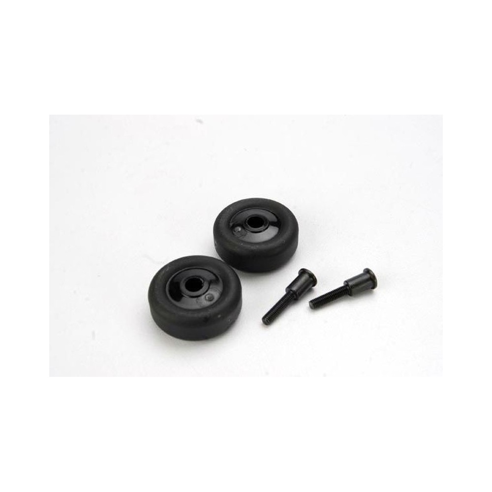 Traxxas Wheels (4) axles (2) for maxx wheelie bar TRX4976 Traxxas Wheels (4) axles (2) for maxx wheelie bar TRX4976