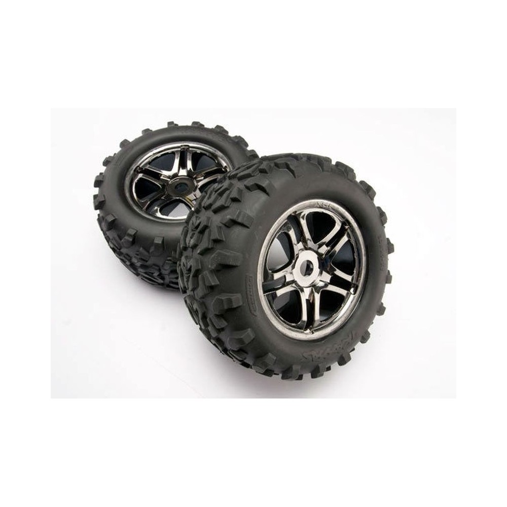 Ruedas montadas radios divididos negras Traxxas Ruedas montadas radios divididos negras Traxxas