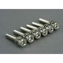 Tornillos de cabeza cilíndrica 3x15 mm accionamiento hexagonal con arandela y pasador Traxxas TRX5142