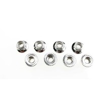 Traxxas Nuts 5mm flanged nylon locking (steel serrated) (8) TRX5147X