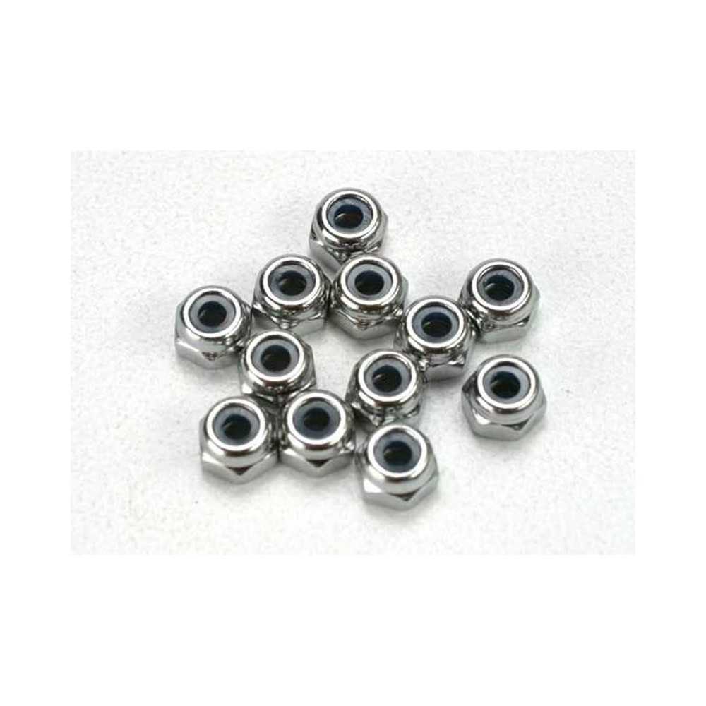Tuercas Traxxas autoblocantes de nylon 2.5 mm (12) TRX5158 Tuercas Traxxas autoblocantes de nylon 2.5 mm (12) TRX5158
