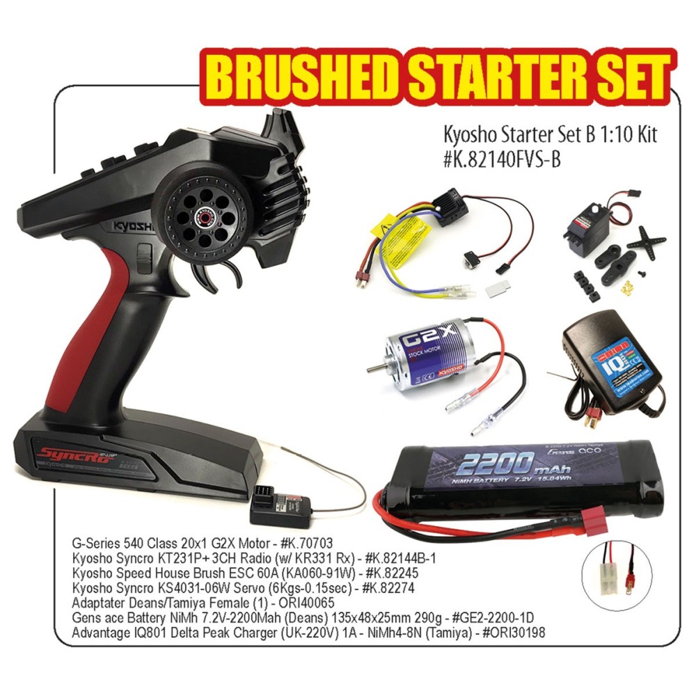 Pack iniciación FVS B 1:10 con cargador UK Kyosho K.82140FVS-B