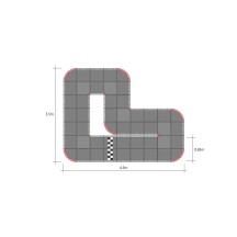 Pistas de uretano Mini-Z Grand Prix Circuito 50 48 piezas 50x50 Kyosho K.87053B