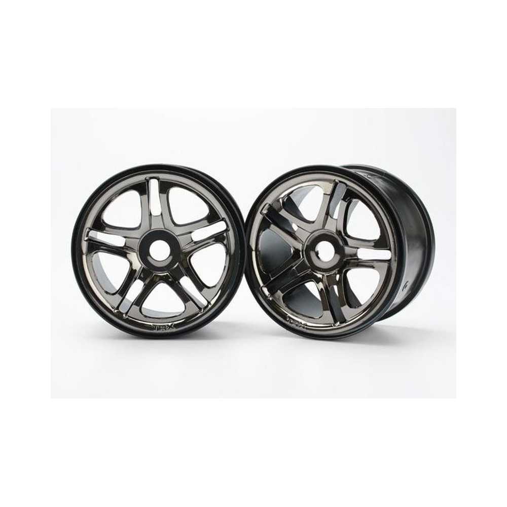 Traxxas Wheels ss (split spoke) 3.8 (black chrome) (2) (use with ) TRX5172A Traxxas Wheels ss (split spoke) 3.8 (black chrome) (2) (use with ) TRX5172A