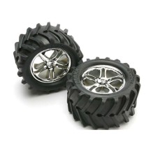 Ruedas montadas cromo partidas blancas Traxxas TRX5173