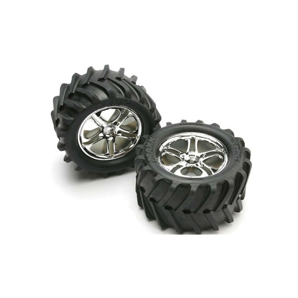 Ruedas montadas cromo partidas blancas Traxxas TRX5173 Ruedas montadas cromo partidas blancas Traxxas TRX5173