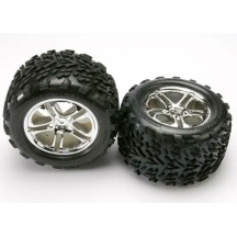Traxxas Tires wheels assembled glued (ss (split spoke) chrome wh ) TRX5174