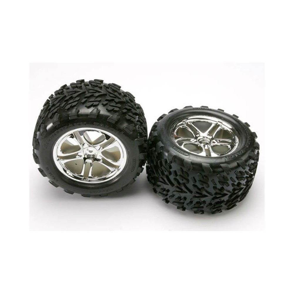 Ruedas montadas cromo partidas blancas Traxxas TRX5174 Ruedas montadas cromo partidas blancas Traxxas TRX5174