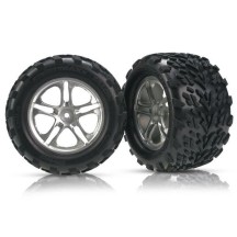Traxxas Tires wheels assembled glued (split-spoke satin-finish w ) TRX5174A