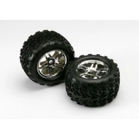 Ruedas montadas y pegadas cromo partidas blancas 3.8 Traxxas TRX5174R