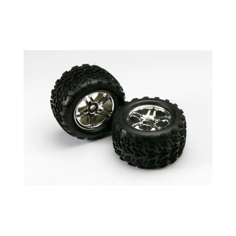 Ruedas montadas cromo partidas blancas Traxxas TRX5174R