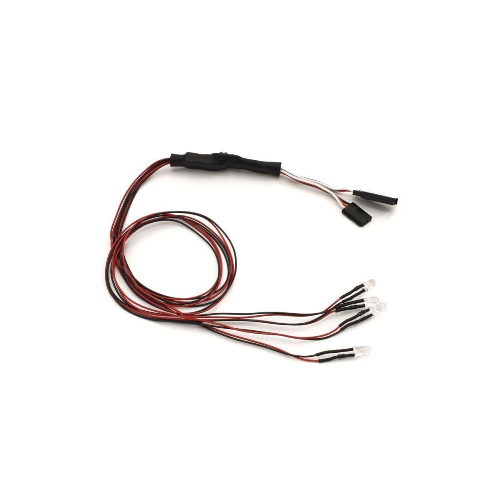 Unidad de luz LED 5 mm transparente y roja 4 bombillas Kyosho K.97054-4CR Unidad de luz LED 5 mm transparente y roja 4 bombillas Kyosho K.97054-4CR