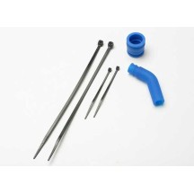 Acoplador silenciador azul deflector escape Traxxas