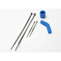 Acoplador silenciador azul con deflector escape caucho Traxxas TRX5245