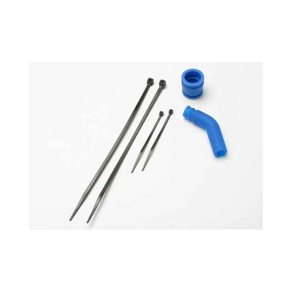 Acoplador silenciador azul deflector escape Traxxas Acoplador silenciador azul deflector escape Traxxas