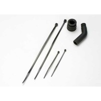 Acoplador silenciador negro con deflector escape caucho Traxxas TRX5245X