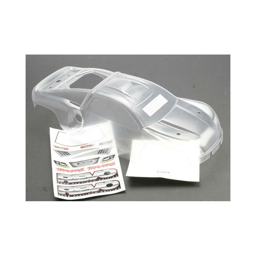 Carrocería Revo edición platino transparente sin pintar con calcomanías Traxxas TRX5320 Carrocería Revo edición platino transparente sin pintar con calcomanías Traxxas TRX5320