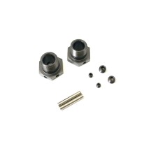 Hexagonos de ruedas Kyosho Inferno MP9-MP10 Gun Metal (2) Estrechos K.IFW625NB