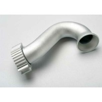 Colector de escape de aluminio anodizado plateado Traxxas TRX5340