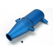 Tubo de escape anodizado azul con cámara dual Traxxas TRX5342
