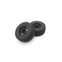 Ruedas montadas y pegadas llantas negras 2,4" Toyota Tacoma Kyosho K.KBTH002BK