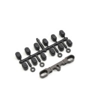 Tope posterior aluminio Lazer ZX7 gris Kyosho