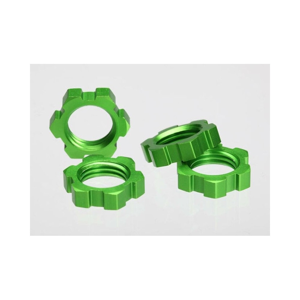 Tuercas de rueda estriadas anodizado verde Traxxas TRX5353A