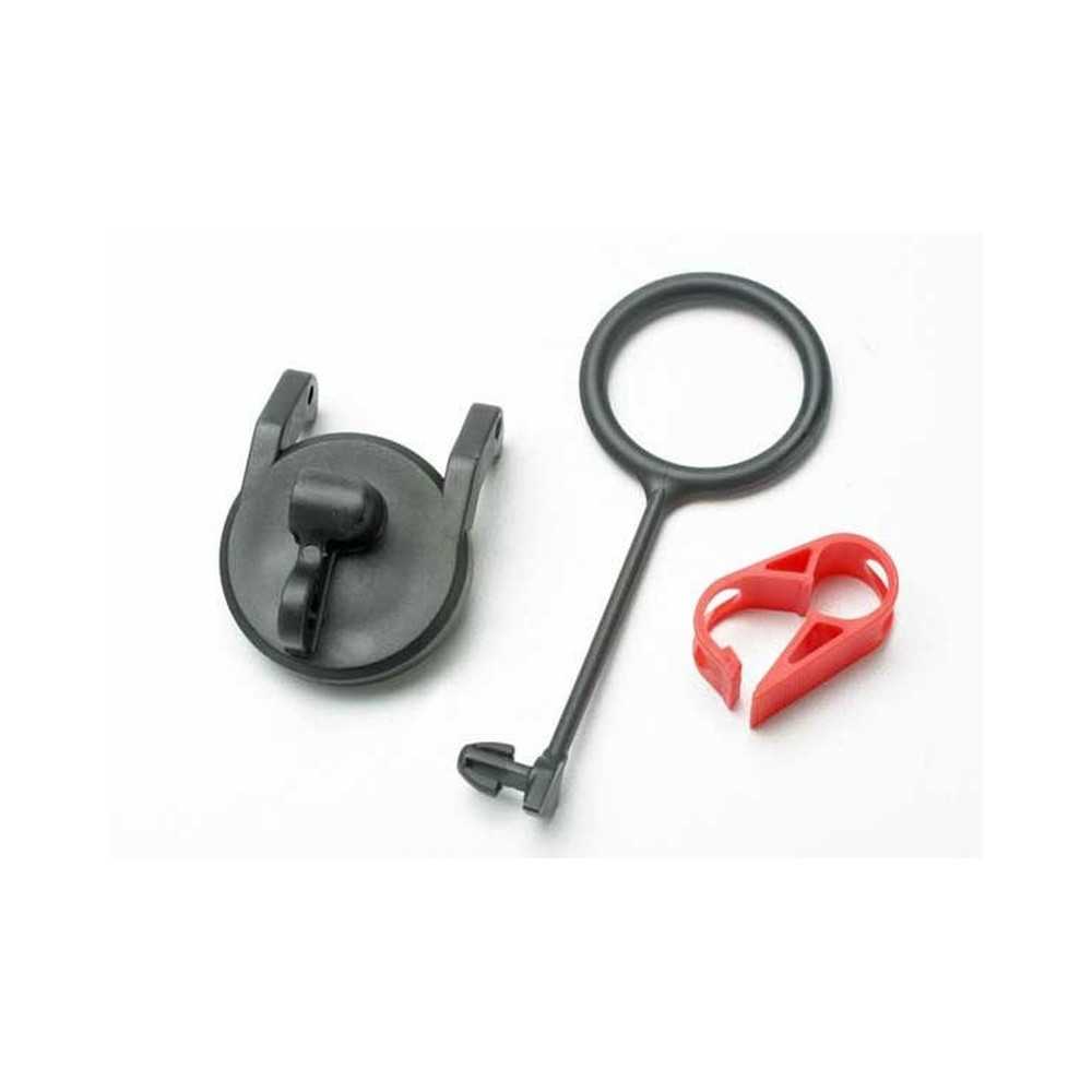 Traxxas Pull ring fuel tank cap (1) engine shut-off clamp (1) TRX5367 Traxxas Pull ring fuel tank cap (1) engine shut-off clamp (1) TRX5367