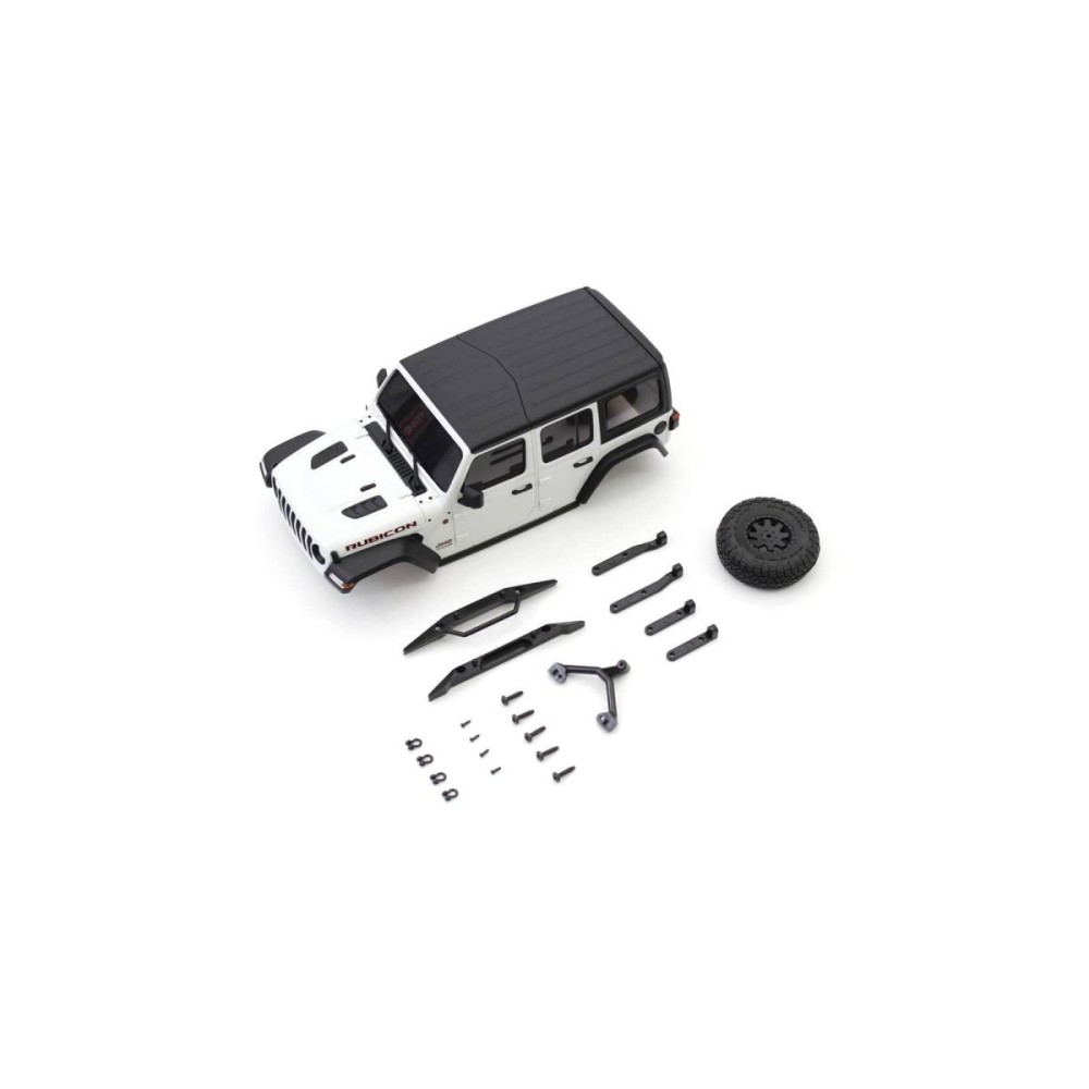 Carrocería Jeep Wrangler Rubicon blanco Mini-Z 4X4 Kyosho