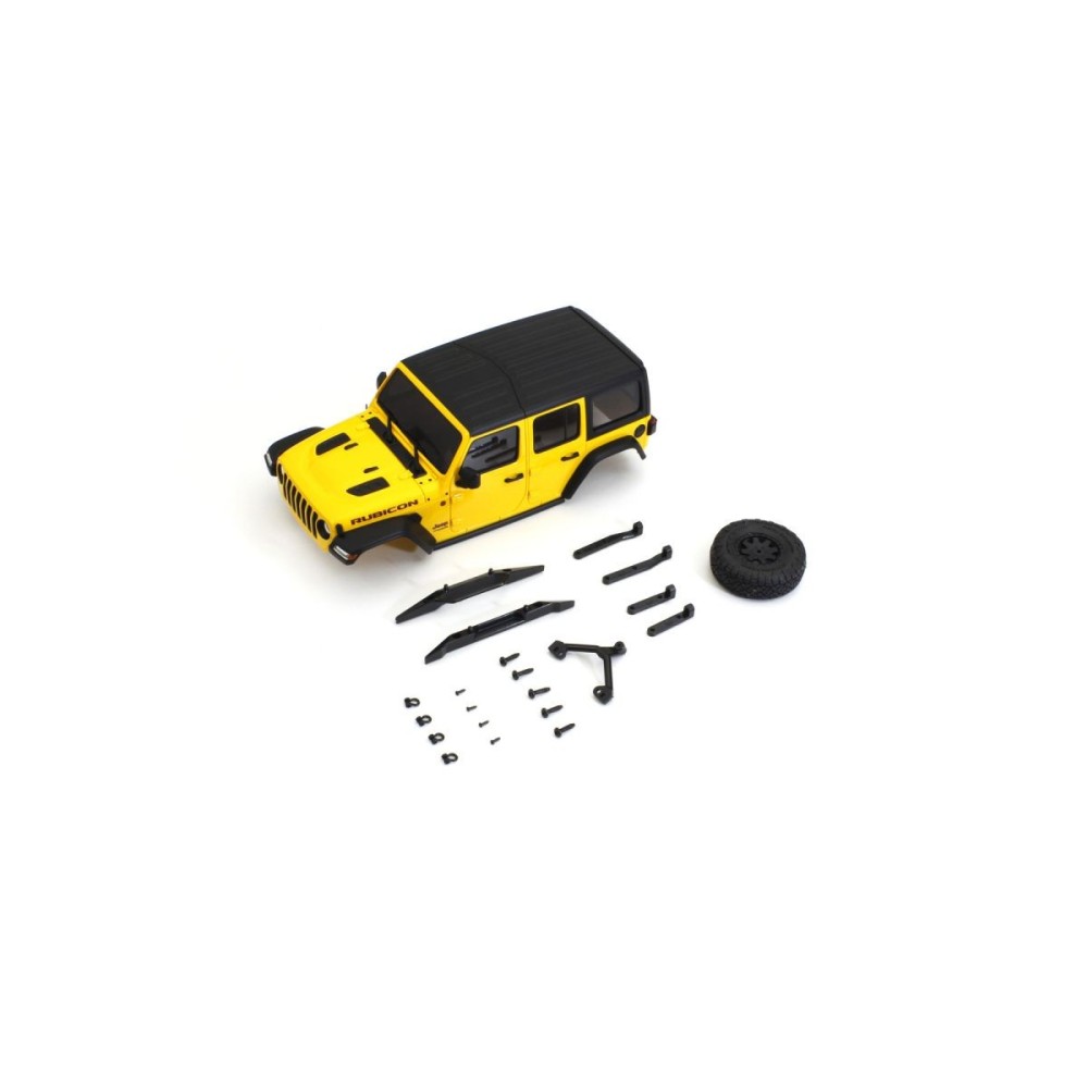 Carrocería Jeep Wrangler Rubicon amarillo Mini-Z 4X4 Kyosho