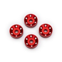 Arandelas rueda aluminio rojo Traxxas TRX10257-RED
