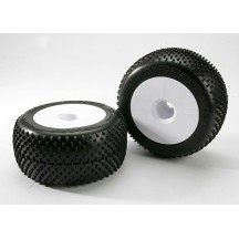 Ruedas traseras montadas 3.8 blancas hondeadas Traxxas TRX5375R