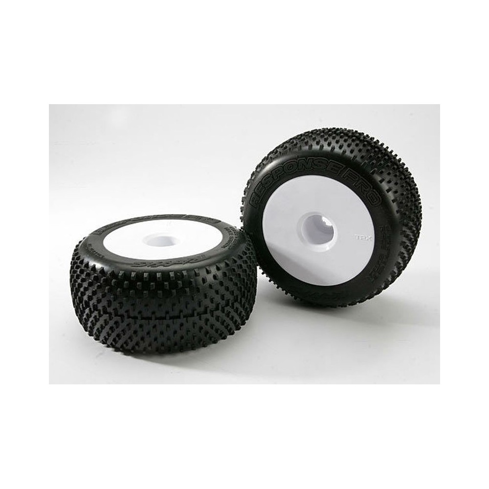 Ruedas traseras montadas 3.8 blancas hondeadas Traxxas TRX5375R Ruedas traseras montadas 3.8 blancas hondeadas Traxxas TRX5375R