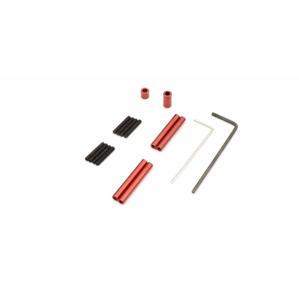 Barras amarre aluminio rojo Mini-Z 4X4 MX01 120 mm