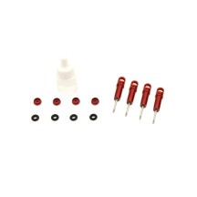Amortiguadores aluminio 4 piezas Mini-Z 4X4 MX01 rojo