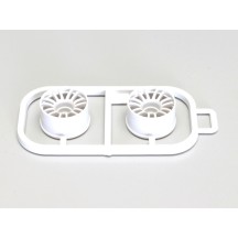 Llantas Kyosho Mini-Z MR03 Anchas-Deport -1.0 (2) Blanco K.MZH131W-W-1B