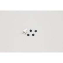 Tuercas rueda aluminio Kyosho Mini-Z negras juego 4