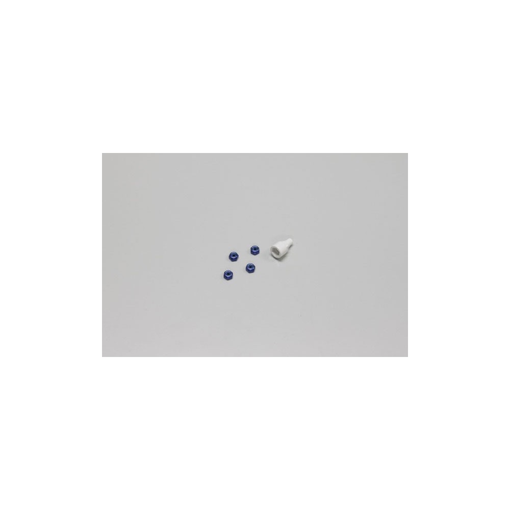 Tuercas de rueda Aluminio Kyosho Mini-Z (4) Azules K.MZW13BL