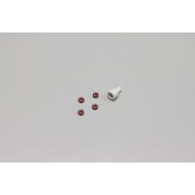 Tuercas de rueda Aluminio Kyosho Mini-Z (4) Rojas K.MZW13R