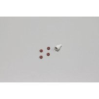Tuercas de rueda Aluminio Kyosho Mini-Z (4) Rojas K.MZW13R