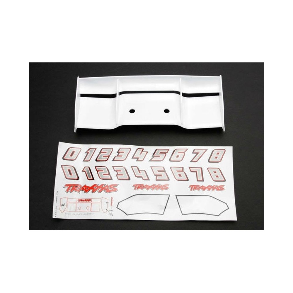 Alerón Revo blanco calcomanías Traxxas TRX5412 Alerón Revo blanco calcomanías Traxxas TRX5412