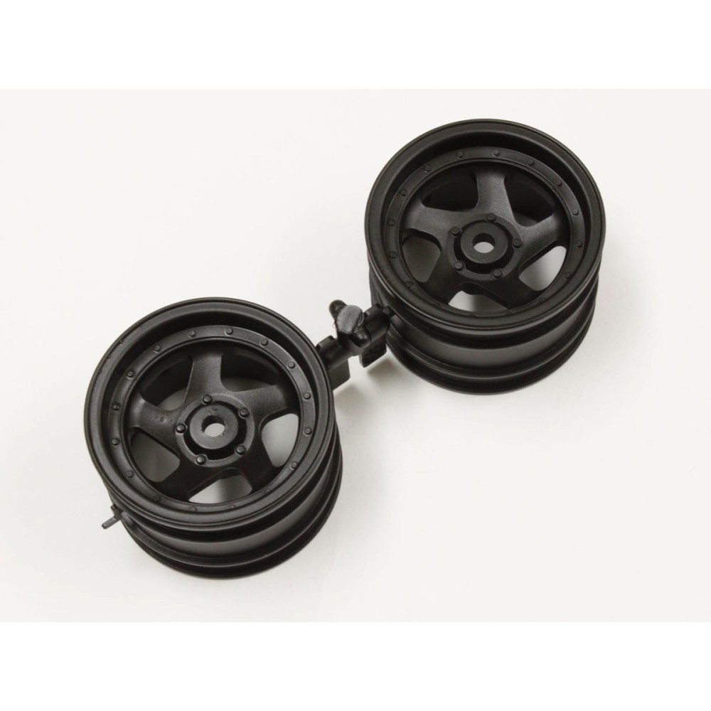 Llantas cinco radios negras Kyosho Optima 1.7" Llantas cinco radios negras Kyosho Optima 1.7"