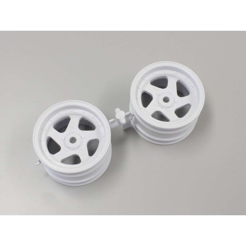 Llantas cinco radios blancas Kyosho Optima 1.7" Llantas cinco radios blancas Kyosho Optima 1.7"