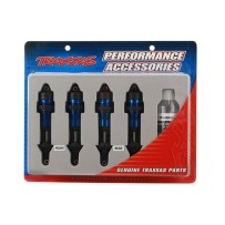 Amortiguadores GTR aluminio anodizado azul con vástagos estaño Traxxas TRX5460A
