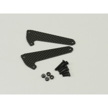 Soportes de amortiguador HG delanteros carbono Scorpion 2014 Kyosho K.SCW003