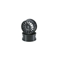 Llantas 15 radios 24mm negras Kyosho FW06