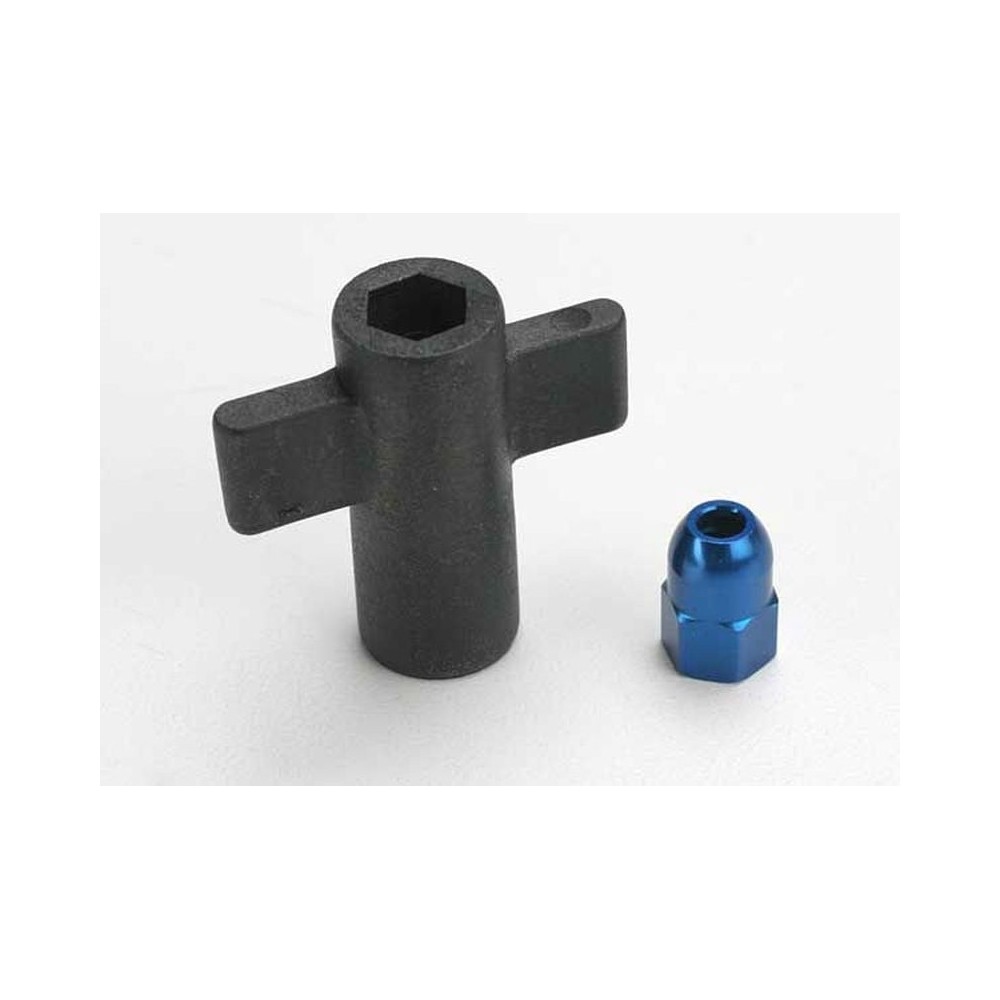 Tuerca hexagonal de antena aluminio anodizado azul con herramientas Traxxas TRX5526 Tuerca hexagonal de antena aluminio anodizado azul con herramientas Traxxas TRX5526