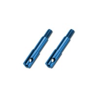 Ejes de rueda delanteros aluminio 7075-T6 anodizado azul Traxxas TRX5537X