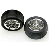 Ruedas montadas y pegadas 2.8 llantas Jato cromadas frontal nitro Traxxas TRX5574R